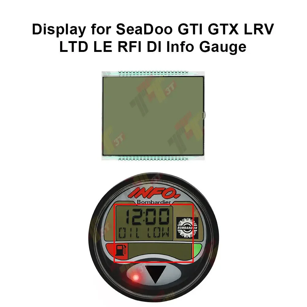 Info Gauge Cluster LCD Display for SeaDoo GTI GTX LRV LTD LE RFI DI Sea-Doo Pixel Repair Screen 278001434, 278001541