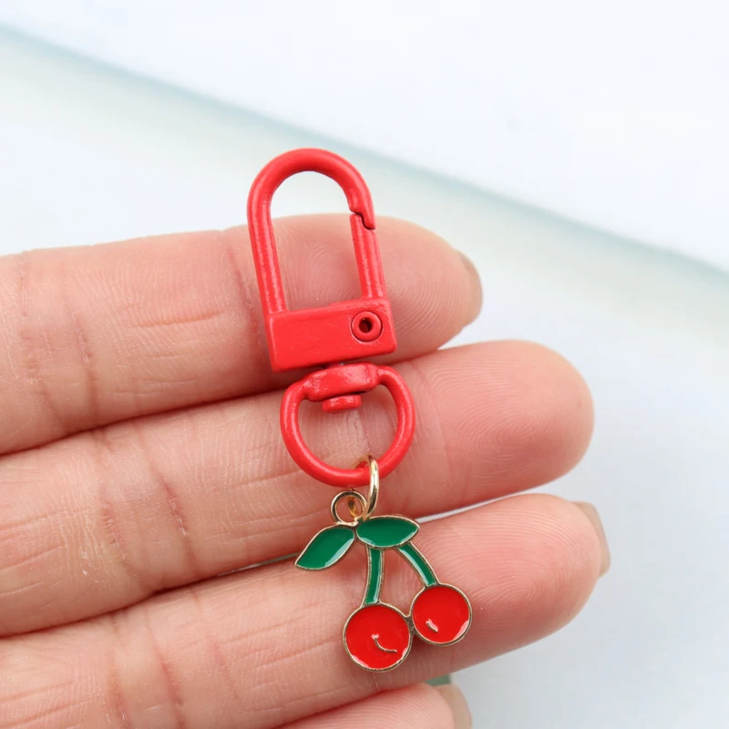 2Pieces Vibrant red cherry keychain The best choice for New Year's gifts “Back-to-school gifts for the Spring Festival”“Valentin