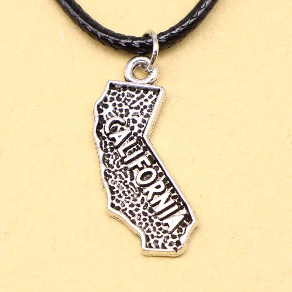 1 Piece California Map Necklac For Man Jewelri 10x26mm