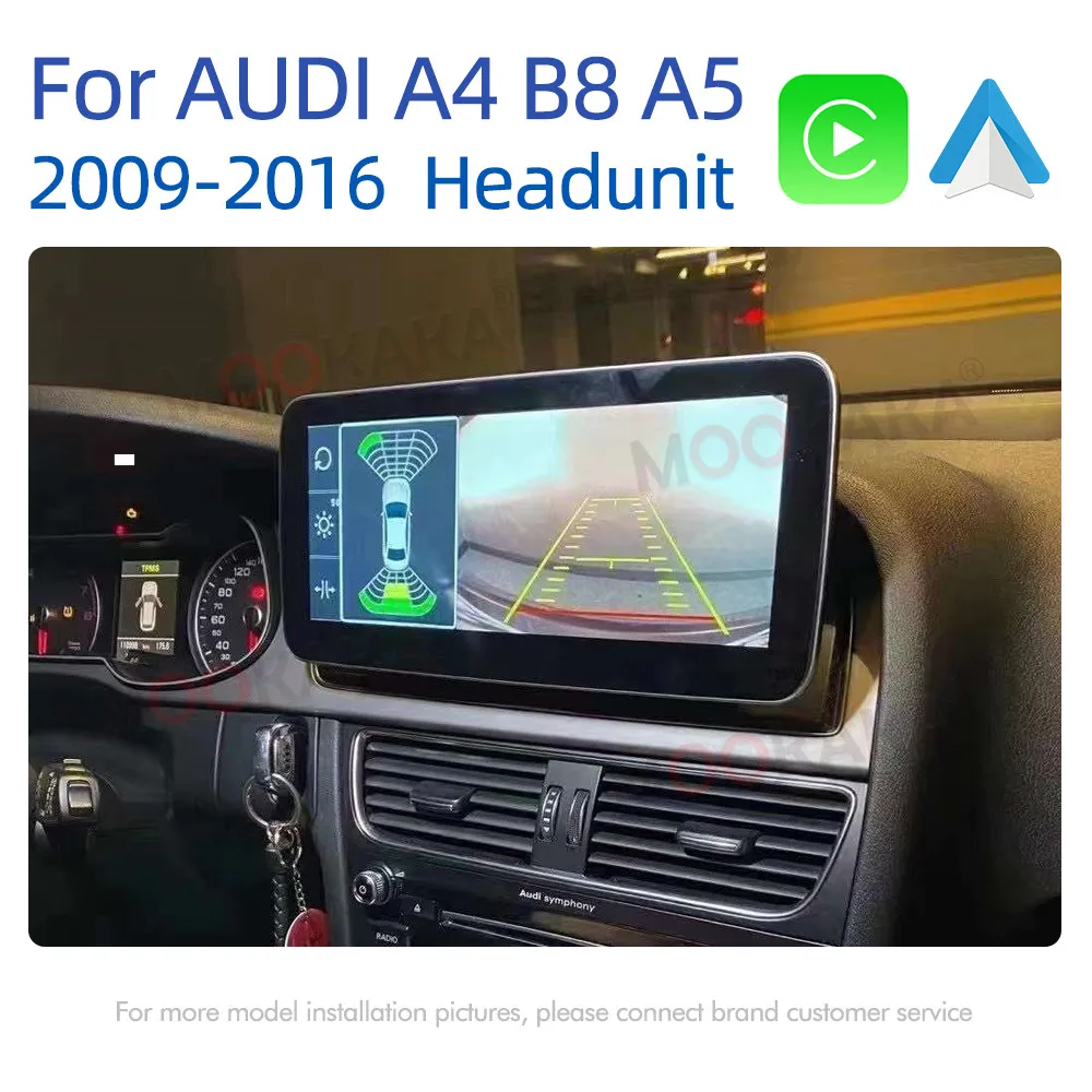 Car IPS Touch Screen Radio For Audi A4 B8 2009-2016 WIFI 4G SIM Android 12 Carplay BT SWC Google 4+64G RAM GPS Navi 8 Core