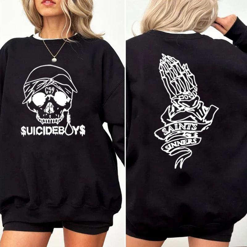 2024 Suicideboys Skull Hoodie Men Women Harajuku Pullover Street Comfort Casual Style Rapper Hip Hop Style Gift for Fan Blessing