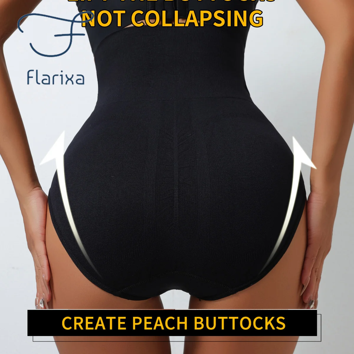 Flarixa High Waist Seamless Panties Flat Belly Shaping Briefs Women Breasted Tummy Butt Lift Pants Slimming Underwear