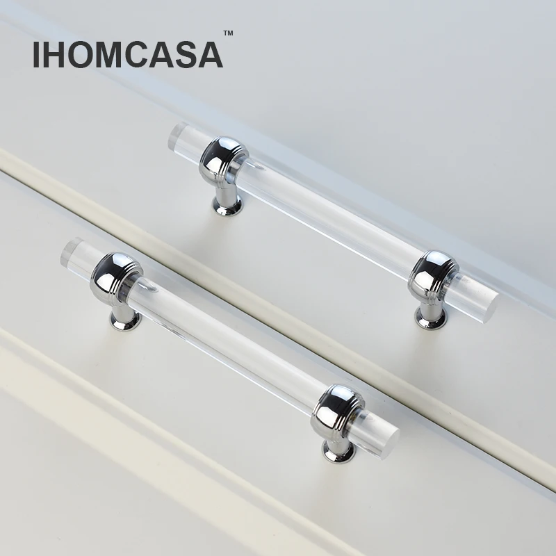 IHOMCASA Maniglie per mobili da cucina con barra a T in argento per armadi e cassetti maniglie per ante dell\'armadio dell\'armadio maniglie per