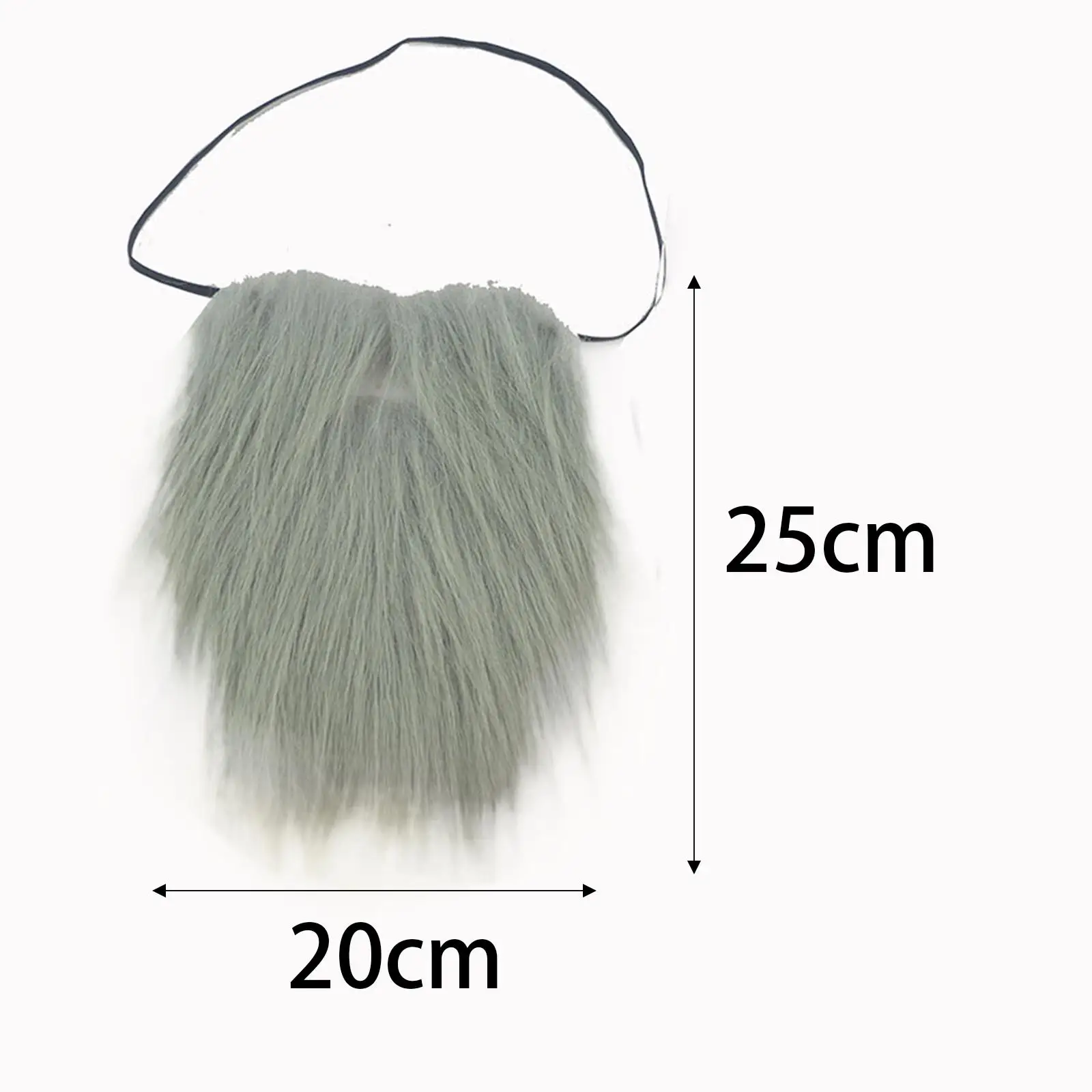 Conjunto de cabelo e barba fantasia bigode para performance festiva de palco de Natal