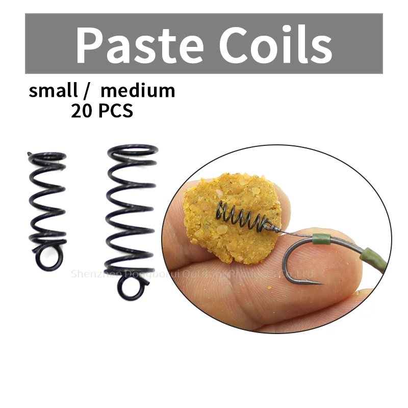 20 Stück Karpfenangelzubehör, Paste-Coils für Hair Rig, Groundbait, Karpfen, Coarse Method Feeder, Angelausrüstung – Detail 1