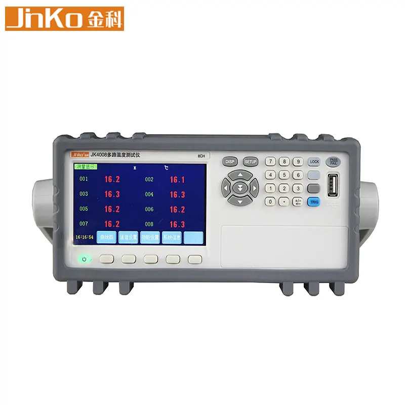 JINKO Multi-Channel Temperature Tester, Inspeção Instrument, Data Acquisition Recorder, JK4008, JK4016