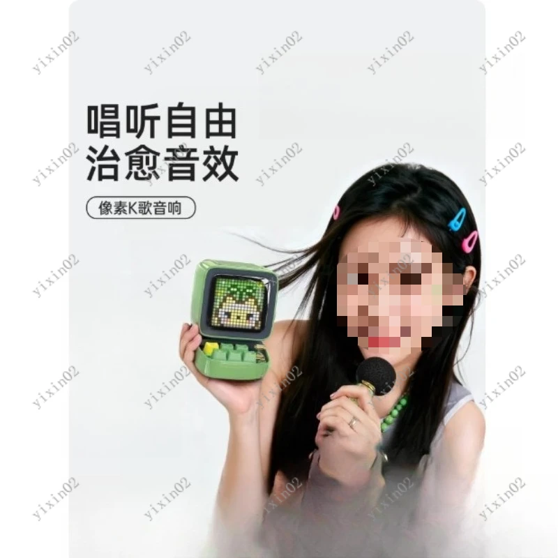 Mini Bluetooth Speaker with Microphone Portable Karaoke Sound Box for Singing