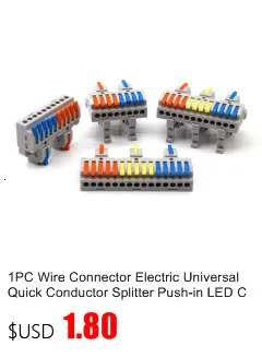 1PC Draht Stecker Elektrische Universal Schnell Leiter Splitter Push-in LED Kabel Terminal Blöcke Montierbare Schiene Junction Box – Detail 10