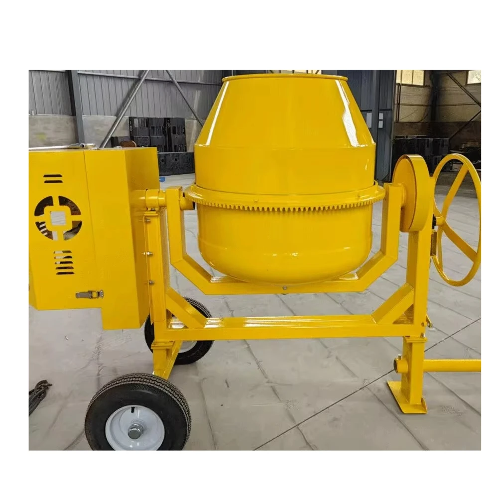 

Мобильный небольшой миниатюрный бетономешалка барабанного типа на 260 л, установленный на колесиках