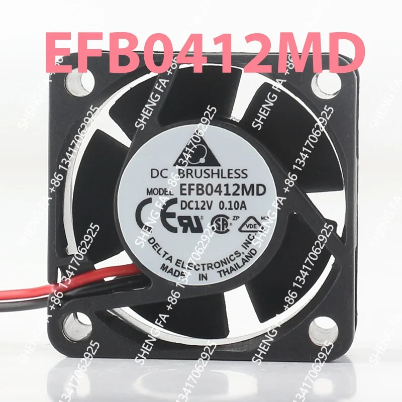 Вентилятор охлаждения EFB0412MD New Delta 5V 24V 48V DC12V 0.10A AC EC 4020 40X40X20MM 4CM с двойным шарикоподшипником бесшумный измерением скорости для корпуса
