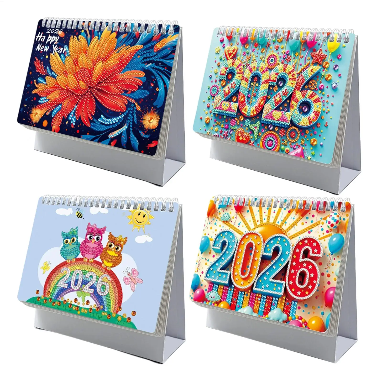 

Настольный календарь с драгоценными камнями на 2026 год, украшение для планирования на 12 месяцев, личный планировщик управления временем, органайзер для целей и встреч