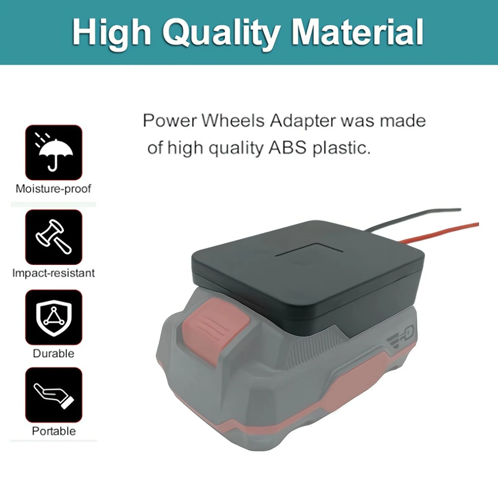 Power Tool Battery Adapter ABS and PC PTFE 1332 12AWG Wire Wide Application Power Tool Battery Conversion Kit for Warehouses