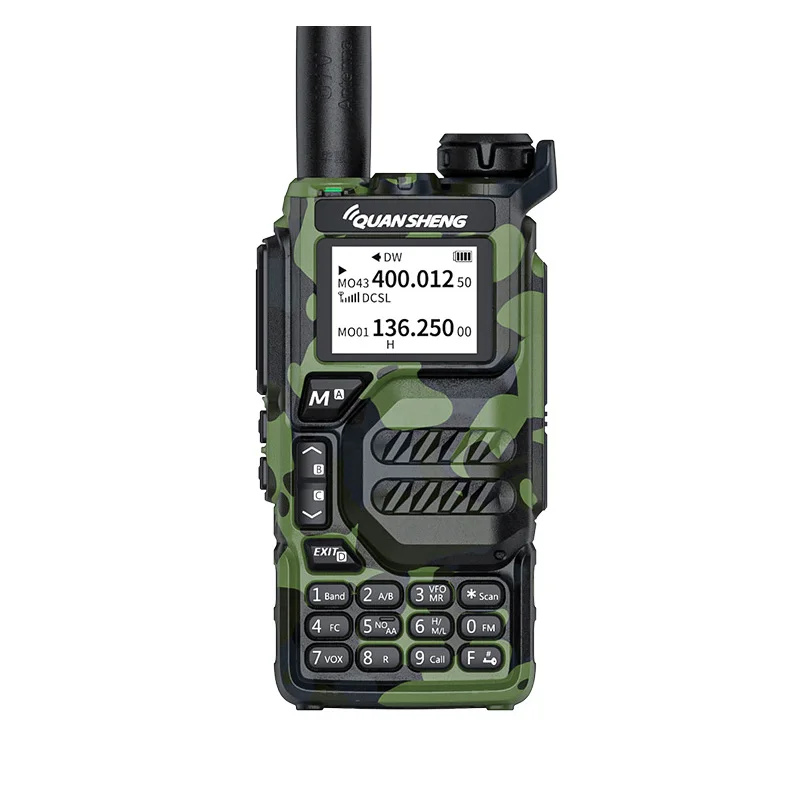 Walkie Talkie profissional de QuanSheng, 3km-5km, 1600mAh, usado para hotéis, viagem, canteiro de obras, 5 W