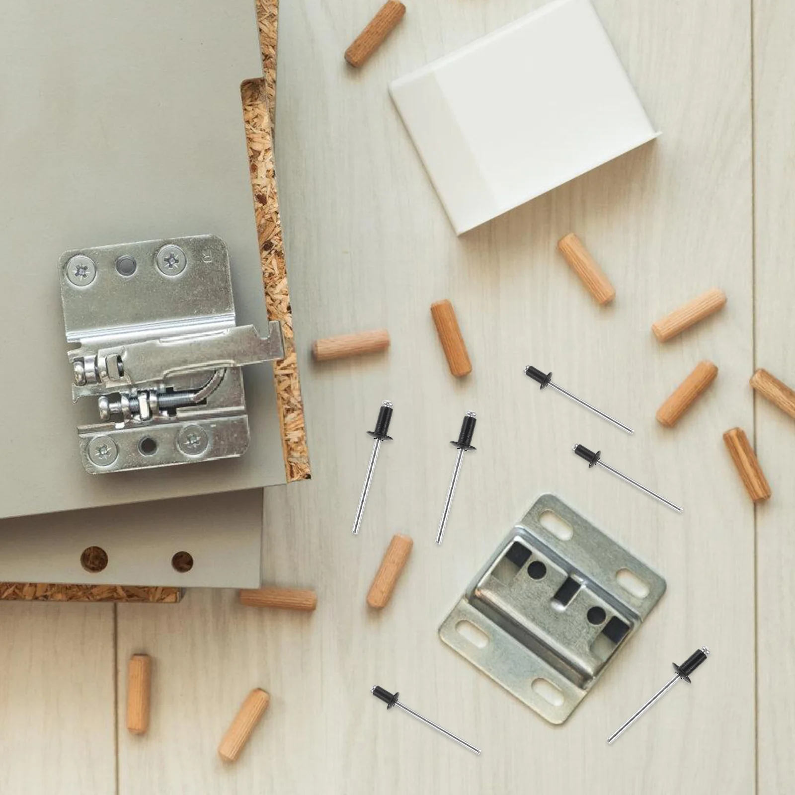 180個入り ブラックアルミニウムポップリベット 金属製 安定した迅速な取り付け 多目的ブラインドリベット詰め合わせ ポップリベット