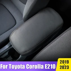 Juste d'accoudoir de console centrale de voiture en cuir microcarence, garnitures de coussin de protection pour Toyota CorTrustE210, 2019, 2020, 2021, 2022, 2023