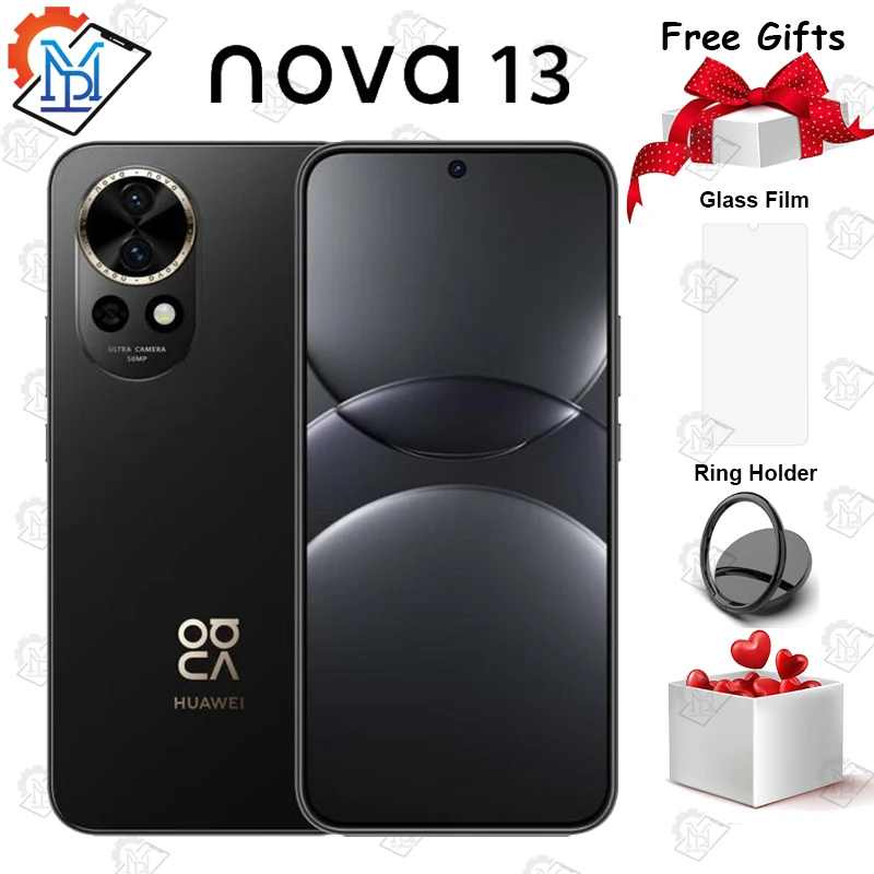 2024 Original Huawei Nova 13 5G Mobiltelefon 6,7" OLED 120Hz Bildschirm Kirin 8000 HarmonyOS 4.2 Akku 5000mAh AI Smartphone