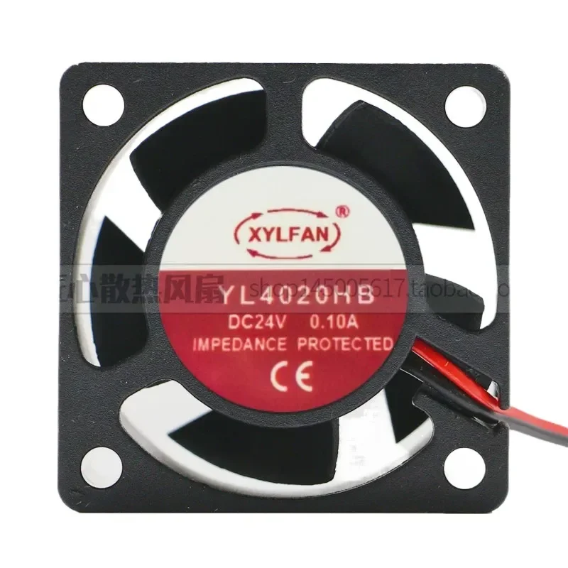 Original XYLFAN 4020 4CM YL4020HB DC24V 0.10A 2-Wire Inverter Fan for Electronic Equipment Cooling