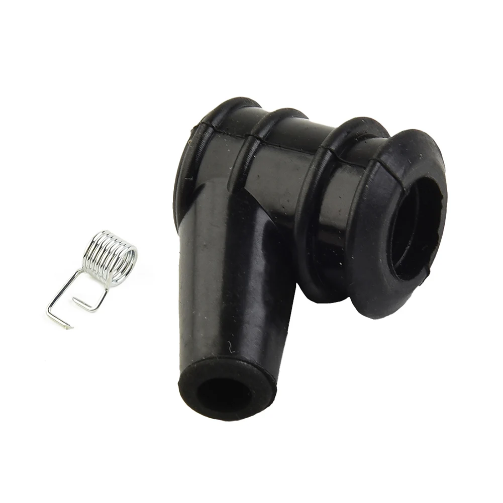 Universal Rubber Spark Plug Cover Cap Cover Black For Chainsaw 5mm HT Lead Head Plastic Replacement 2*2*1cm