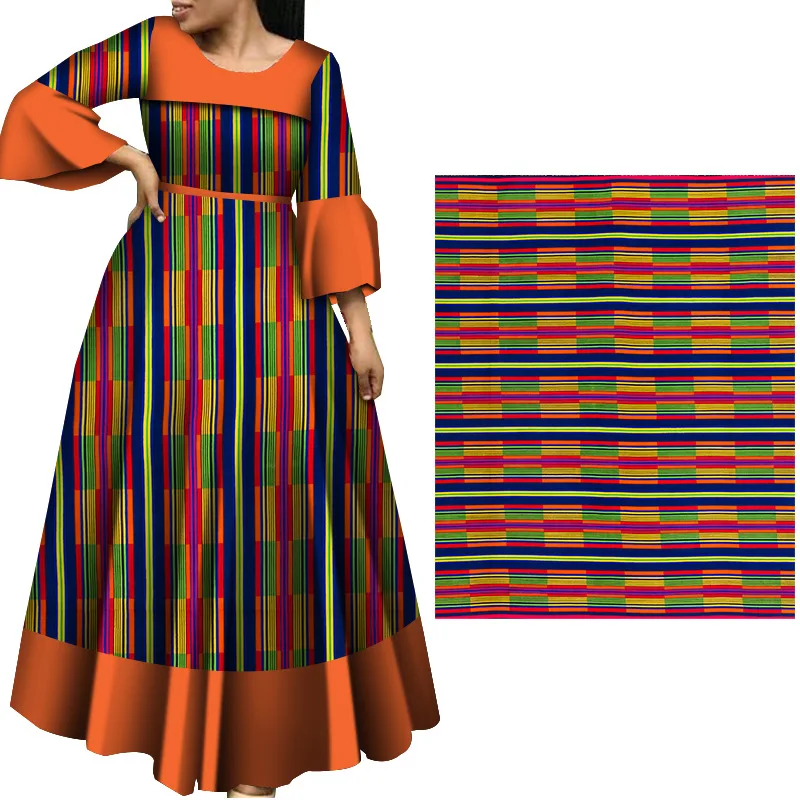 Tela de Ankara de alta calidad, tejido africano con estampado de cera 100% Real, Material de costura, 6 yardas