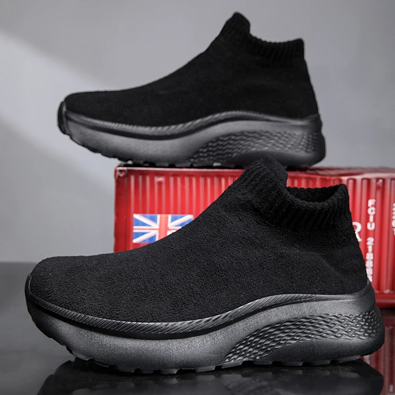 

Unisex Walking Shoes Thick Sole Anti Slip Rebound Outdoor Casual Sneakers Comfrotable Sports Trendy Mesh Sneakers for Men Women