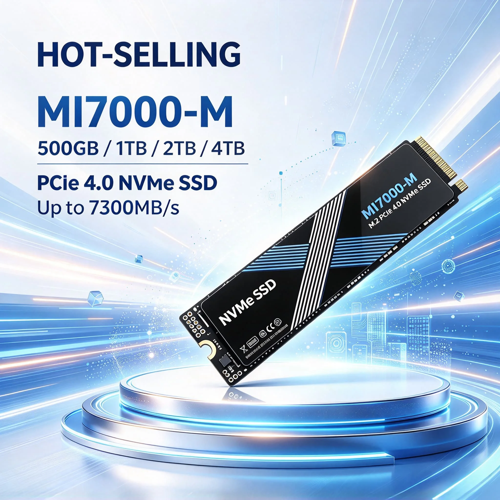 MI7000M 500GB 1TB 2TB 4TB PCIe4 Gen4 Hot M.2 NVMe SSD Internal Solid State Drive Gaming Office PC Laptop High Speed 3500MB/s