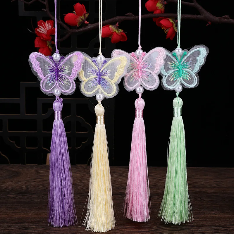 5pcs Vintage Butterfly Pearl Tassels Pendant DIY Crafts Supplies Jewelry Earrings Materials Clothing Accessories Gift Decorate 4