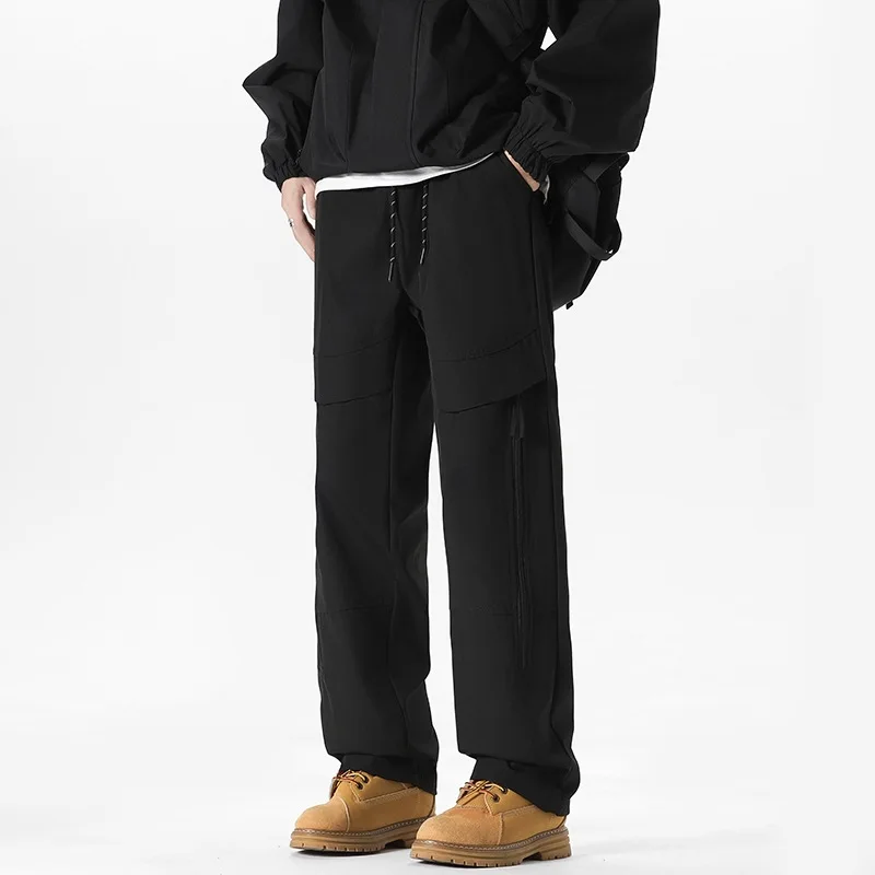 Mens cargo pants autumn Mountain Style Outdoor storm pants Water Repellent Stain Resistant Tech Fabric Relaxed Straight pants