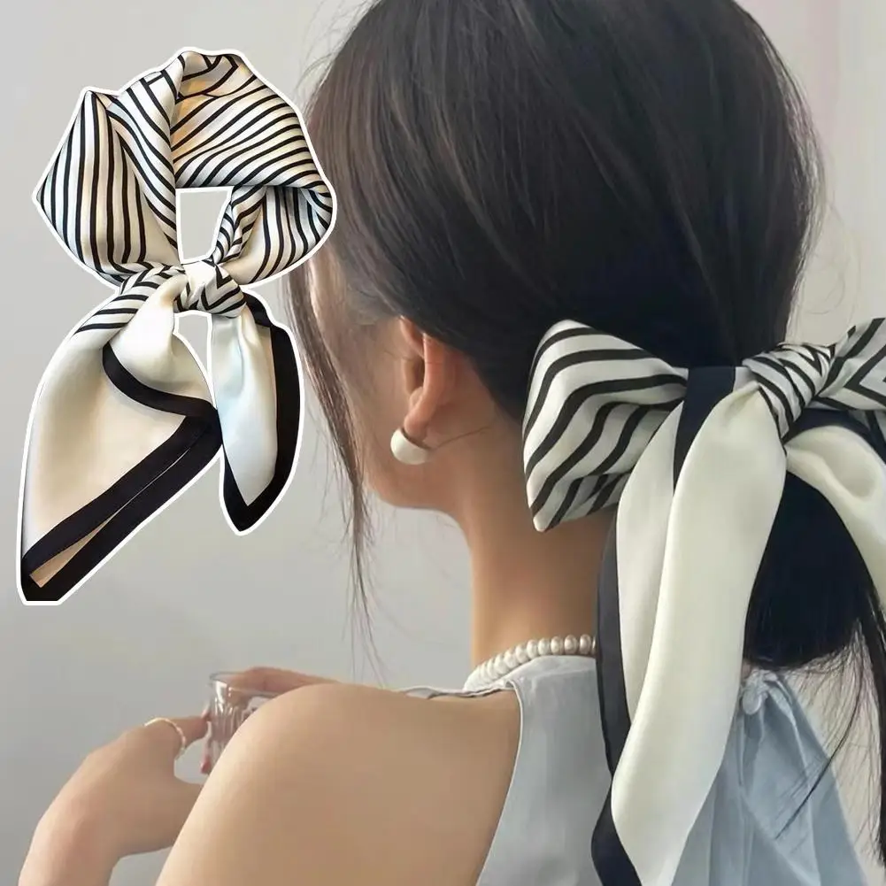 

Luxury Brand Women Silk Leopard Print Square Scarf Female Beach Stoles Echarpe Satin Headband Shawl Wraps Bandana