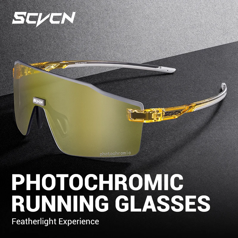 

SCNCN Photochromic Cycling Glasses UV400 Outdoor Sports Bicycle Sunglasses MTB Cycling Sunglases Fashion Road Bike Glasses
