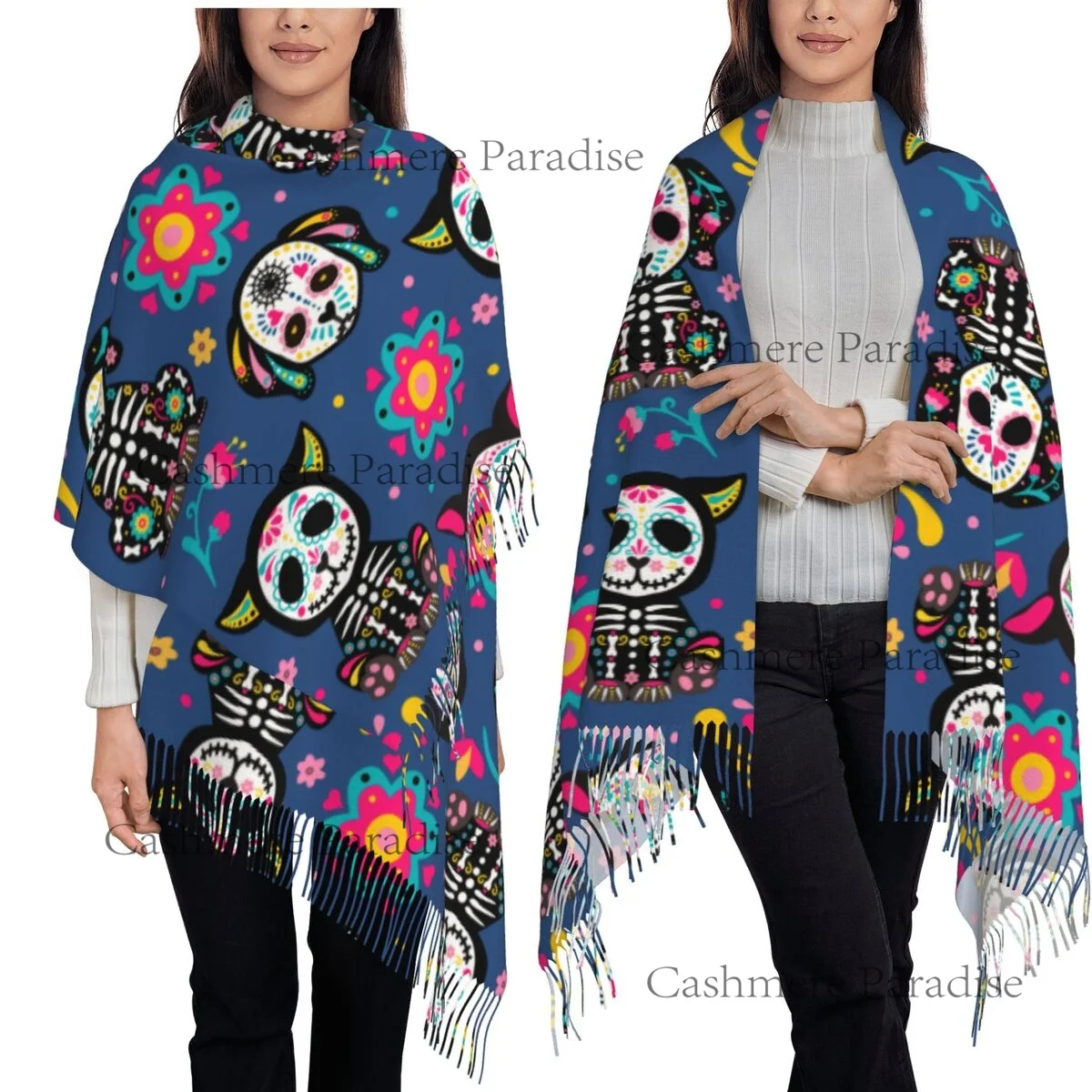Sugar Skull Mexican Flower Shawls and Wraps for Evening Dresses Womens Shawls Wraps Dressy Shawls and Wraps
