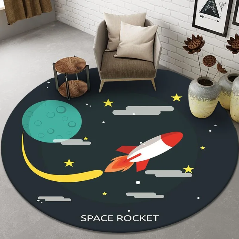

Round Rug Soft Play Mat for Living Room, Nursery or Bedroom Decor