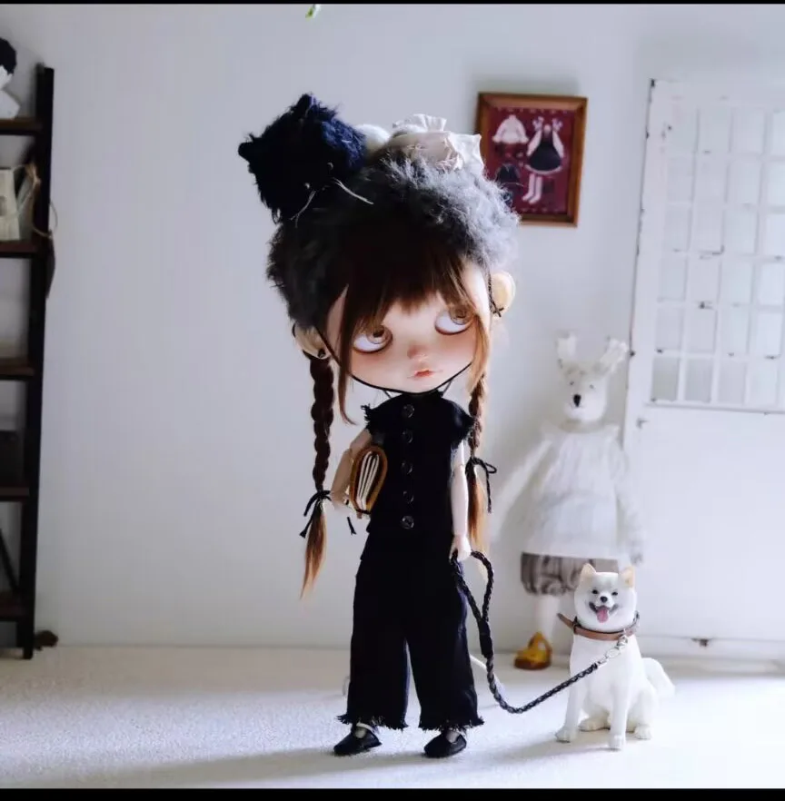Blythe-monos negros piezas, 1/6, 30cm, aptos para azone,Pullip,Ob22/24/26, Licca, 1 unidad