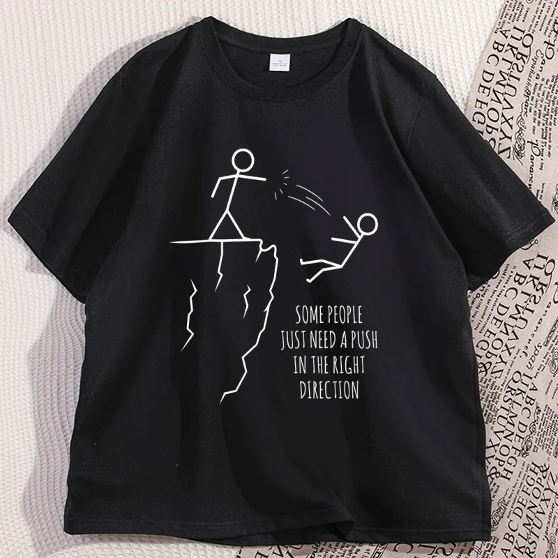 Some people only need a correct direction for T-shirts interesting satirical shirt patterns humorous short sleevesand streetwear