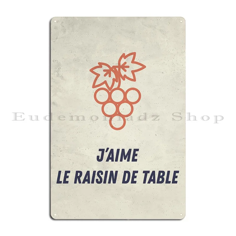 Raisin De Table Kaamelott Metal Sign Vintage Garage Designer Living Room Cinema Tin Sign Poster