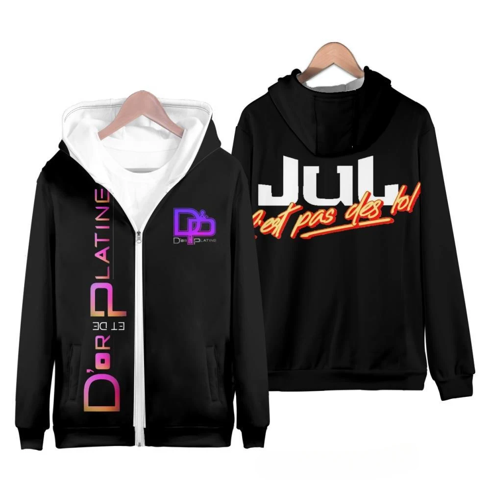 Rapper JuL 3D Print Zipper Hoodies Men's Women Casual Hooded Sweatshirts Hoody Oversized Tracksuit Pullover Man Coat Clothing
