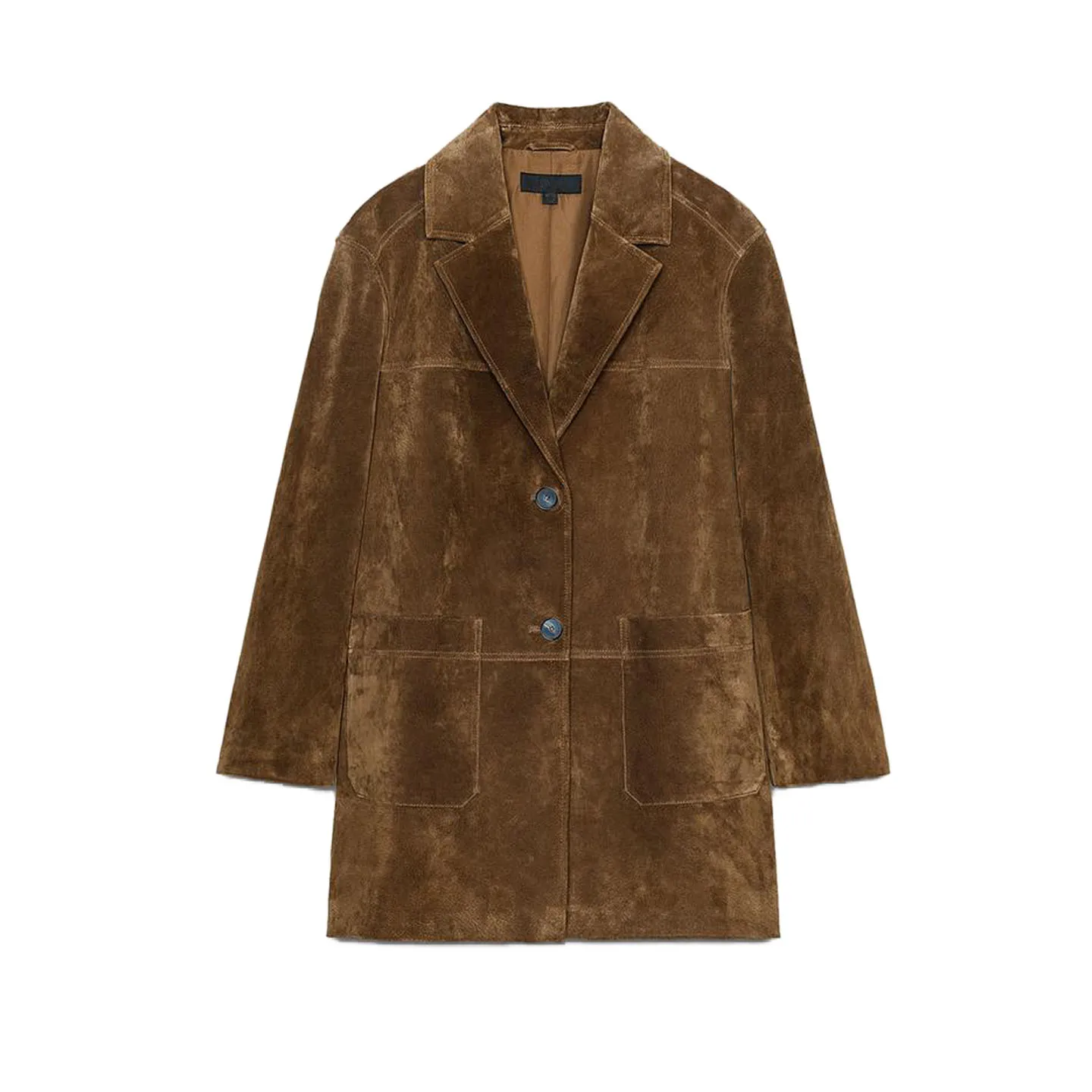 Autumn New Arrival Women's Casual Sle Long Sve Suede Jaet Coat Lazy Faion Polyester Fiber Casual Scene