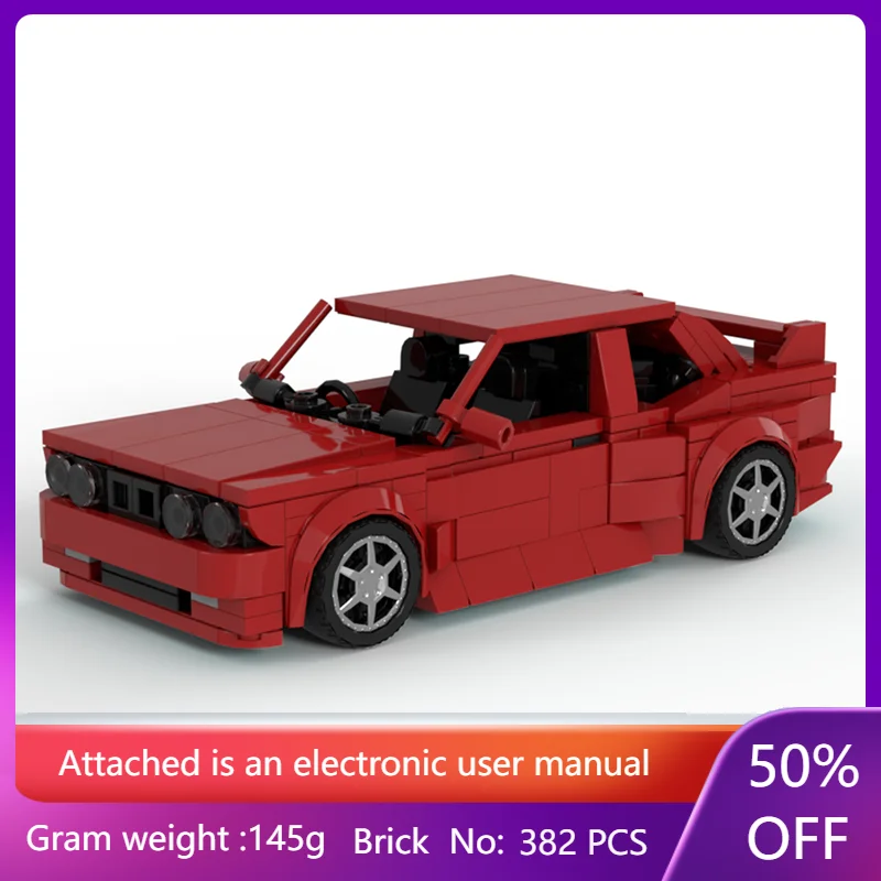 

Строительный блок, модель автомобиля, городская скорость M3 E30 382, детали, креативный подарок для мальчиков и взрослых, рождественские украшения, игрушка