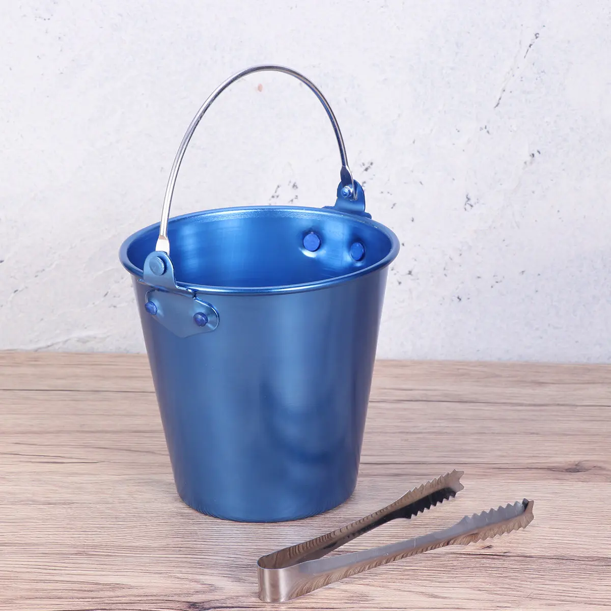 Aluminum Alloy 1.25 Liter Ice Bucket Polished Rustproof Carry Handle Bar Ktv Wine Bucket Ice Container for Party