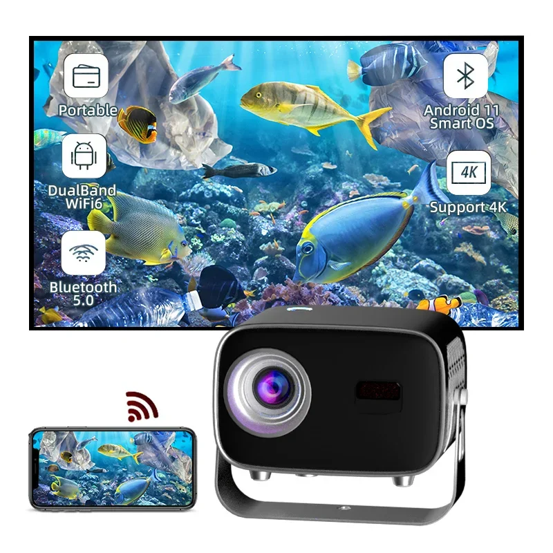 

Emiuzek-A2 Smart Ultra HD Head Projector, Auto Focus, 1080P, Home Recommended, New