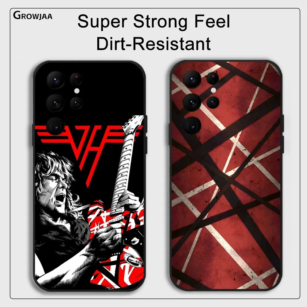 

V-Van H-Halen Band Rock Roll Phone Case For Samsung Galaxy S25 S24 S22 S23 Ultra S21 S20 Plus 5G Protective Silicone Funda