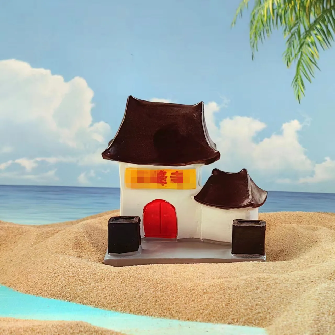 Wholesale resin handicrafts, sand tables, sand furniture ornaments, public building places, ancient houses, houses