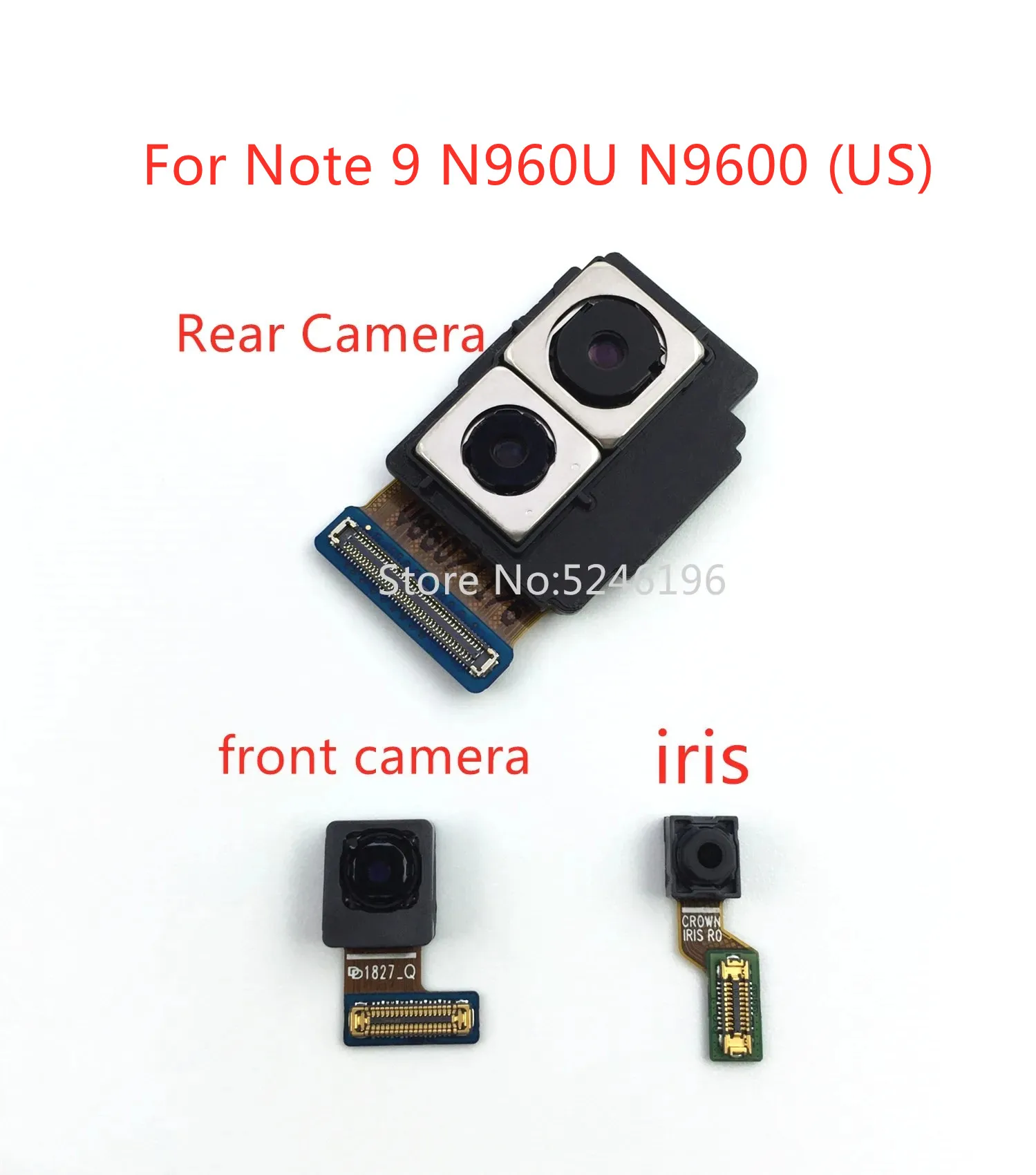 1pcs Back big Main Rear Camera front camera Module For Samsung Galaxy Note 9 N960U N960U1 N960D N9600 Replace Part