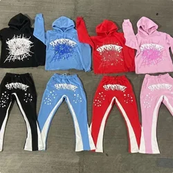 Spider web Printed Hoodie Aesthetic Creativity Hooded Sweatshirt Y2K Clothing Women's Jacket Top Men's Hoodie Punk Pullover