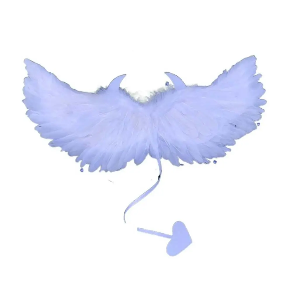 

Cosplay Accessories Angel Feather Wing Love Tail Evil Horn Devil Feather Wing Halloween Photo Props
