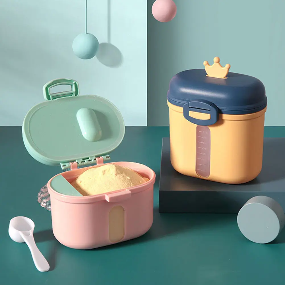 

1Set Compact Lightweight Milk Powder Container Large Capacity Infant Food Carrying Box Sealing Formula Dispenser for Baby Dry