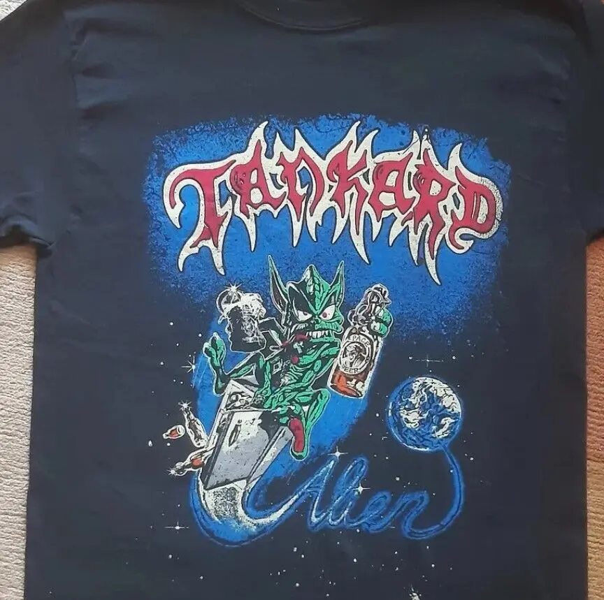 

Tankard thrash metal band t-shirt, Alien, unisex cotton black shirt TE7762