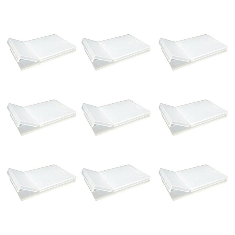 Carteira transparente unisex, Bolso de cartão plástico, Estojo de fibra fina, 9 pcs