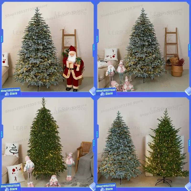 Large PE Artificial Christmas Tree With LED Lights For Home Decoration Holiday Party Scene Atmosphere Ins Style Layout