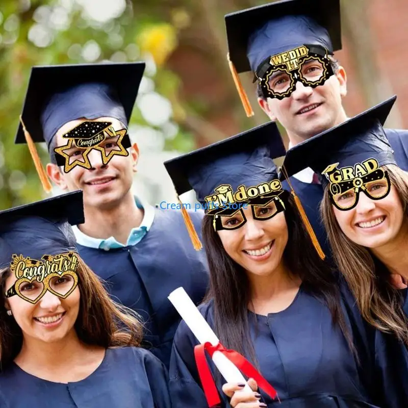 50LE 8Pcs Graduation Eyeglasses 2026,Graduation Glasses 2026 Graduation Decorations Class of 2026 Graduation Photo Booth Prop