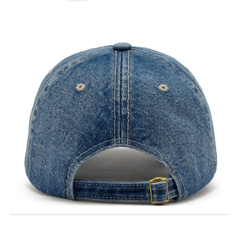 2026 Denim Baseball Cap für Herren und Damen mit Stickerei, Jeans Snapback Mütze, Casquette Sommer Sport Hip-Hop Kappe, Gorras Unisex Hüte – Detail 8